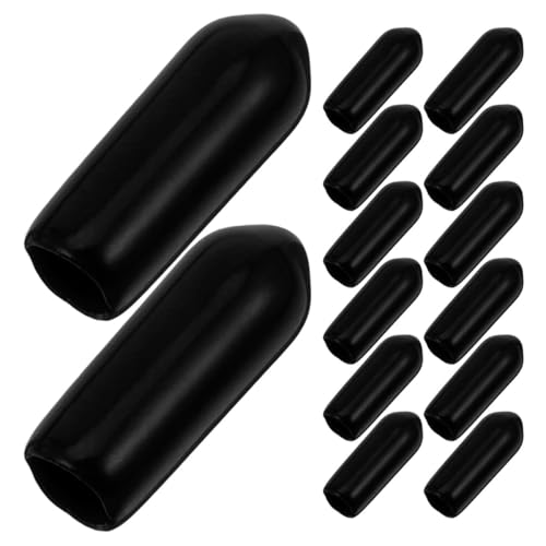 Healifty 200 Pcs Black 5mm Rubber Protective Caps for Bolts Screw Thread Protectors Flexible Dome Bolt Covers for Pegboard Hooks Industrial Storage Rack