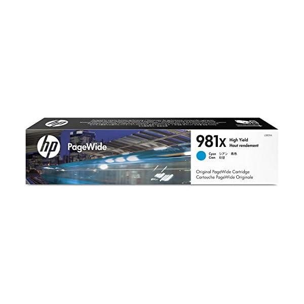 HP 981X (L0R09A) Blau Original PageWide Druckerpatrone mit hoher Reichweite für HP PageWide Enterprise, XL