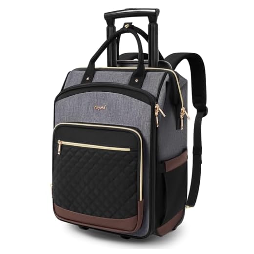 Rolling Backpack for Women with Wheels