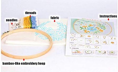 Embroidery Kit, Squirrel, Animals Plants Flowers Awesocrafts Full Range of Embroidery Starter Kits for Beginners Adults Kids DIY Handmade Easy Patterns (Squirrel)