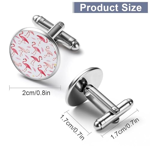 CASOWAT Mancuernillas redondas para hombre 2.0cm miniatura 3
