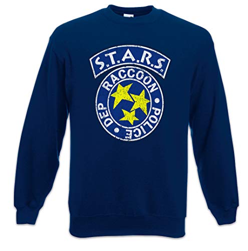 Urban Backwoods Vintage S.T.A.R.S. Logo Sweatshirt Pullover Sweater - Raccoon City Police Dep Resident Sweatshirt Pullover Sweater Evil Größen S 5XL Blue