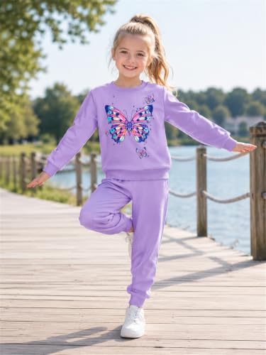 Image of Little Girls Clothes Sets - Cute Sweatshirts Top Shirt & Leggings 2 Piece Kids Fall Winter Outfits Toddler Clothing