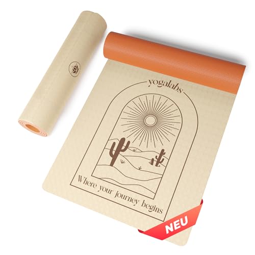 [NEU] YOGALABS® Premium Yogamatte aus ECO TPE | schadstofffreie Yogamatte rutschfest | Innovative &...