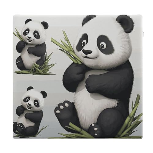 Coussin de sol de méditation panda en mousse à mémoire de forme 37x35cm