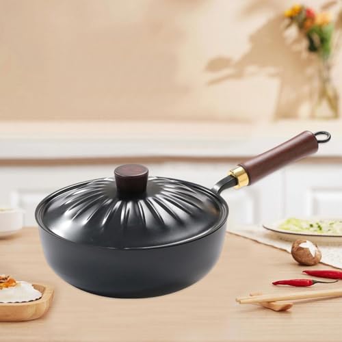 Wok de hierro con mango largo 24 cm miniatura 5