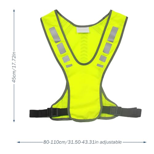 Colete de corrida feminino, refletivo, respirável, de alta visibilidade, colete de corrida leve com