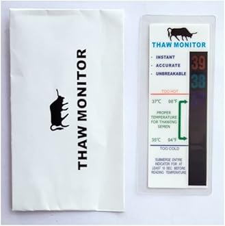 - Kshama Thaw Monitor for Animal AI Equipment’s for Check Water Temperature | Veterinary Semen Thawing Indicator Monitor Card (1 PCS)