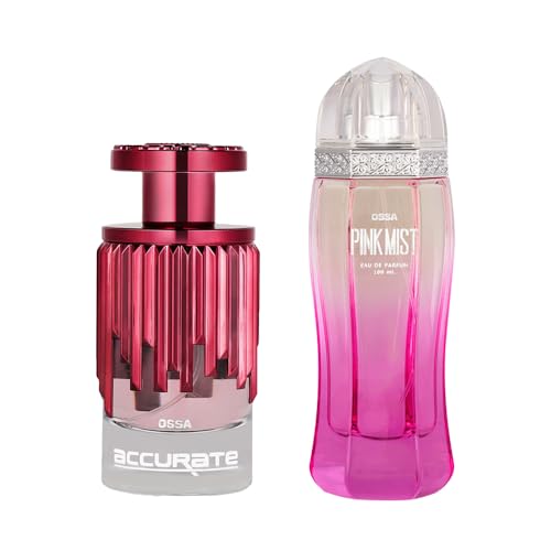 Image of Ossa Accurate Eau De Parfum for Women With Floral And Fruity Notes And Pink Mist Eau De Parfum For Women With Floral And Fruity Notes | 100ml Perfume Long lasting EDP (Pack of 2)