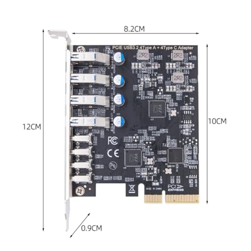 Carte USB PCIE pour résoudre le manque de connecteurs et ajouter 4 ports type C rapides sur PC