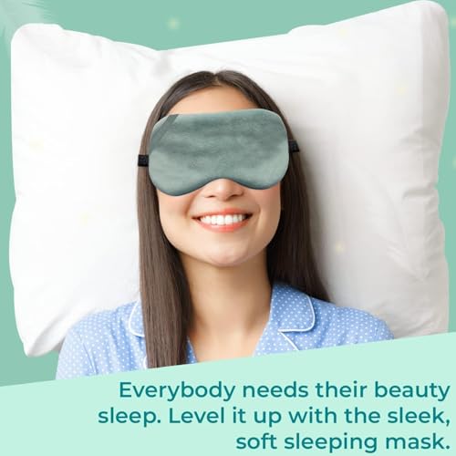 Image of PACK OF 2 Eye Mask for Sleeping with Adjustable Strap Super Soft Sleep Masks Blind Fold for Comfortable Sleep Travelling Eye Pad for Girls Blind Folds for Sleeping - Black and Gray