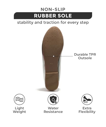 Image of Project Cloud Ballet Flats for Women Shoes - Genuine Leather Insole and Lightweight Mary Jane Flats - Non-Slip and Comfortable Womens Shoes