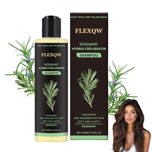 Image of Rosemary Hair Growth Shampoo, 265ML Natural Thickening & Strengthening Shampoo with Hydrolyzed Keratin for Thinning Hair & Hair Loss for Women and Men, Nourishes and Repairs Hair Scale.