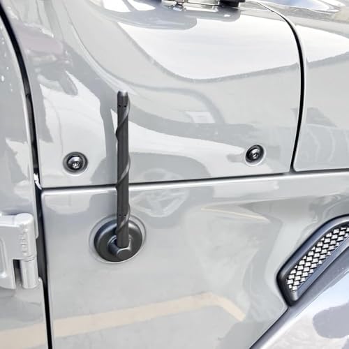 Image of BASIKER Short Antenna Fits for 2007-2026 Jeep Wrangler JL JK Rubicon Sahara Gladiator, Antenna Replacement Upgrade Radio Jeep Wrangler Gladiator Accessories, 7 inches Rubber Antenna Screw