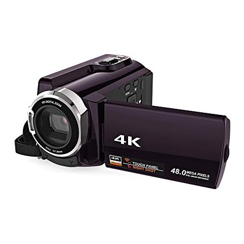ZCFXGHH 4K Camcorder Video Camera Ultra HD 60 FPS Digital Video Recorder Wifi Night Vision LCD Touchscreen,Best Gift for Family, Friends Cover