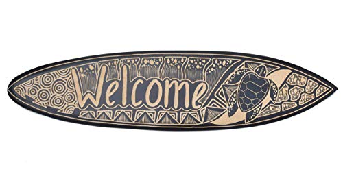 Interlifestyle Tabla de Surf 100cm Welcome Con Tortuga Motivo Decoración Para Cuelga Lounge Style