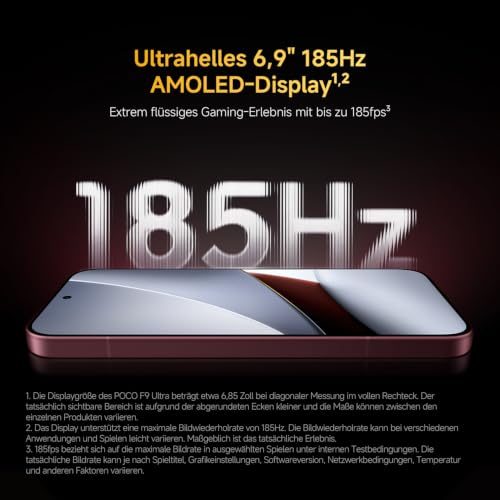 Poco F9 Ultra, Smartphone 16+512 GB, Dark Cherry, 8050mAh Akku, 100W Laden – Ansicht 6