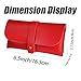 Glasses storage bag Travel sunglasses myopia glasses storage bag Fashion leather storage bag (Red)