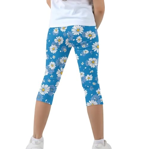Yoga Active Leggings for Kids Girls Casual Fashion Tights Trousers Comfortable Capri Pants3
