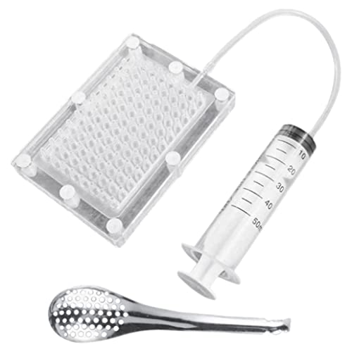 Kit de esferificación, basters, máquina de caviar de gastronomía molecular, dispensador gourmet, filtro de caviar, cuentagotas de esferificación con tubo y cuchara