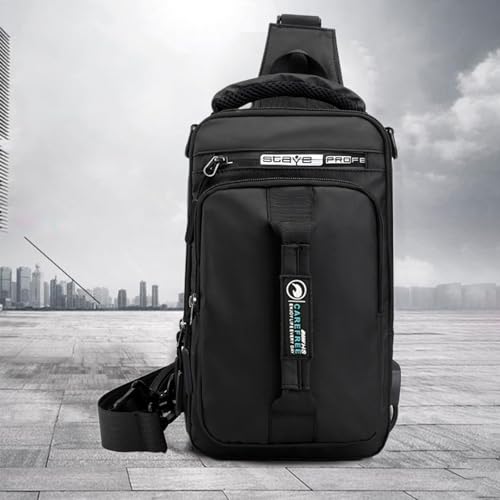 Crossbody Sling Bag for Women Mens, with USB Charging Port, Small Backpack Sash Bag Chest Daypack for Walking Hiking Travel4