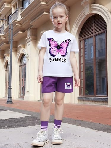 YOUNGER TREE Toddler Baby Girl Clothes Watermelon Summer Outfits Kids Sleeve T-Shirt Tops Shorts Sets3