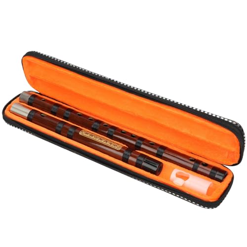 Fockety Bambusflöte, D-Ton-Schriftzug, Körper, Trockenes Bitterbambusmaterial, Dizi-Kit, Handgefertigtes, Goldgeprägtes-Traditionellen Blassinstrument, Chinesische Flöte Membran, Membran,