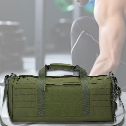 Travel Duffel Tote Bag Handbag Casual Overnight Bag Crossbody Bag Hobo Bag Camping Storage Bag for Gym Hiking Clothes Sports(Green)4