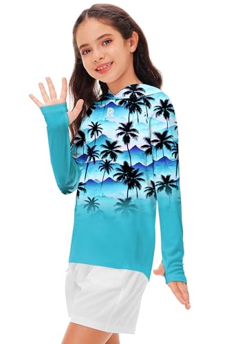 Image of Remimi Kids Sun Shirt Rash Guard Quick Dry Sun Protection Athletic Hoodie Hiking Shirts 3-12 Years