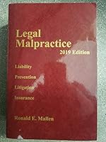 Legal Malpractice 2019 Edition 1539260542 Book Cover
