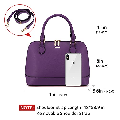 Image of LOVEVOOK Purse for Women Crossbody Bags Classic Double Zip Top Handle Dome Satchel Bag