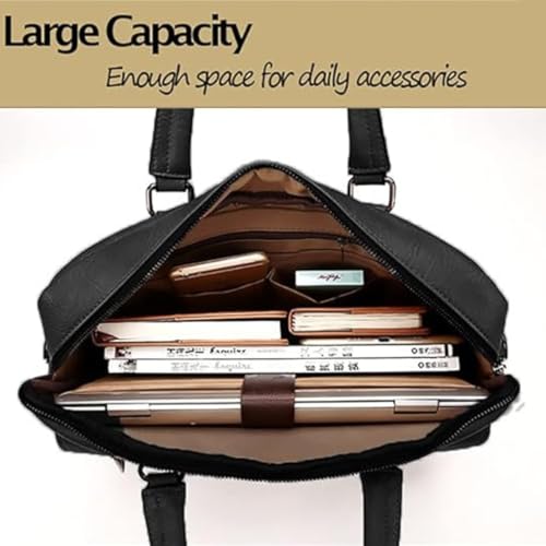 Image of CAVALO - Be Unique Leather Men's Laptop Bag Retro Messsenger Bag Men's Handbag Crossbody Bag Personality Briefcase (upto 14 inch) | Premium PU Leather