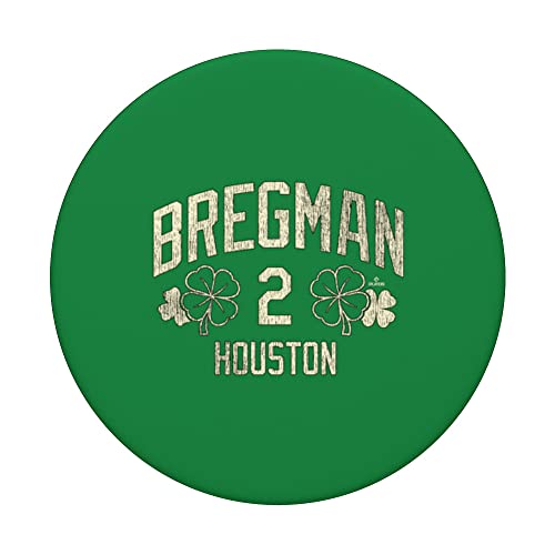 Alex Bregman Houston Baseball St. Patrick's Clover MLBPA PopSockets Swappable PopGrip, Black - Image 3