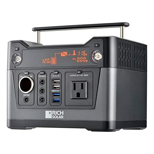 RICH SOLAR X300 Lithium Portable Power Station, 280Wh Rechargeable Solar Generator, Battery Backup Power for Camping Outdoors RV Emergency