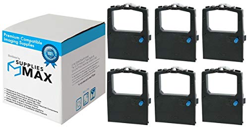 SuppliesMAX Compatible Replacement for Innovera IVR52102001 Black Printer Ribbons (6/PK) - Replacement to Okidata 52102001/52104001