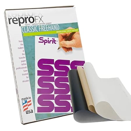 Line Art Tattoo Spirit Freehand Tattoo Transfer Paper (Pack of 10)