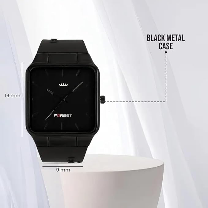 Image of Forest Men's Analog Watch - Square Dial Case | Stylish Quartz Wrist Watch for Men | Modern Design | Casual Wear Fashion Accessory