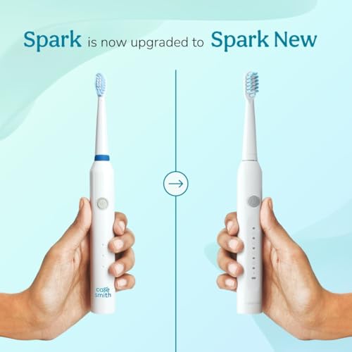Image of Caresmith SPARK New Rechargeable Electric Toothbrush For Adults | 2 Brush Heads | 5 Operational Modes (White, 1)