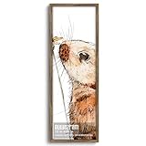 euwazram Rustic Walnut 13x39 Frame - Single Frame, 13 x 39 Poster Frame for Artwork, Puzzles, Photos and Movie Posters Picture Frames