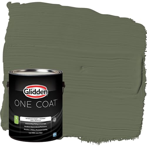 Glidden Interior Paint + Primer: Sage/All About Olive, One Coat, Eggshell, 1-Gallon