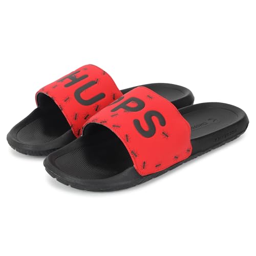 Image of CHUPPS ANTS Men Premium Comfort Sliders Everyday Casual Daily Wear Lightweight Cushioned EVA Footbed Anti Slip Sole Design Graphic Print Footwear