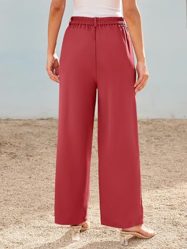Image of LILLUSORY Womens Wide Leg Dress Work Flowy Pants Business Casual Outfits