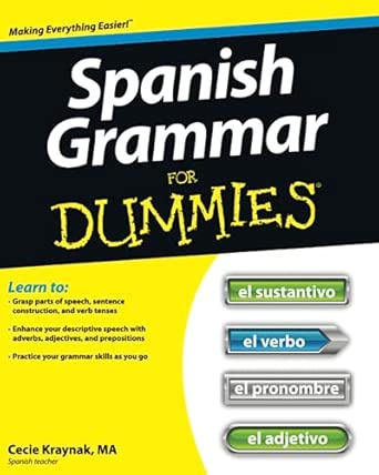 Spanish Grammar For Dummies book cover