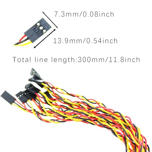 3P Conector Macho a Macho 300mm Paquete x10 miniatura 4
