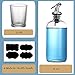 AOZITA 16-Ounce Glass Mouthwash Dispenser - Clear Glass Bottle with Pour Spout, Shot Glass, Funnel and Labels, Refillable Boston Round Bottles - 2 Pack