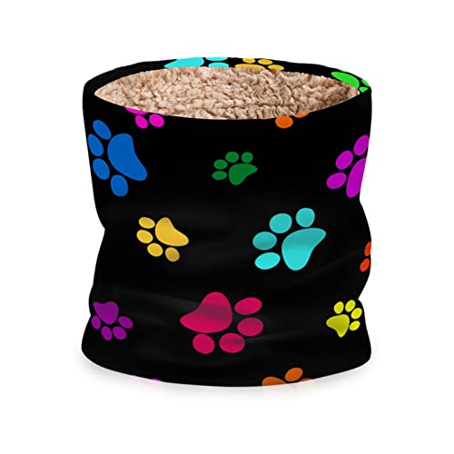 Oyihfvs Men's Cold Weather Neck Gaiter, Cotton Velvet Lining Gaiter Mask, Neck Warmer