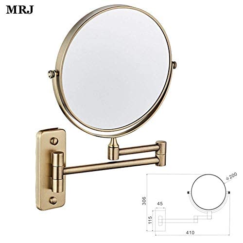 Miroir maquillage grossissement 5X pivotant 360 extensible pour rasage net