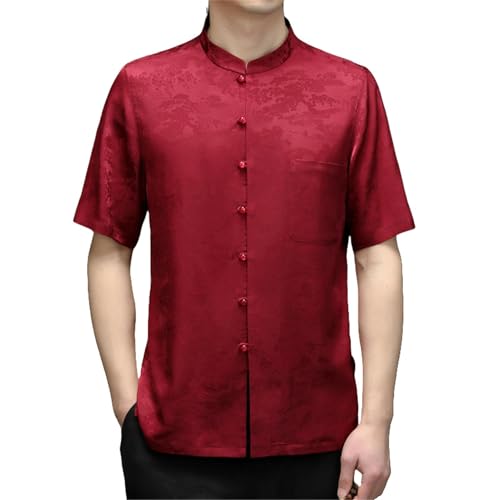Chemise Hanfu en soie de mûrier de haute qualité pour homme élégant