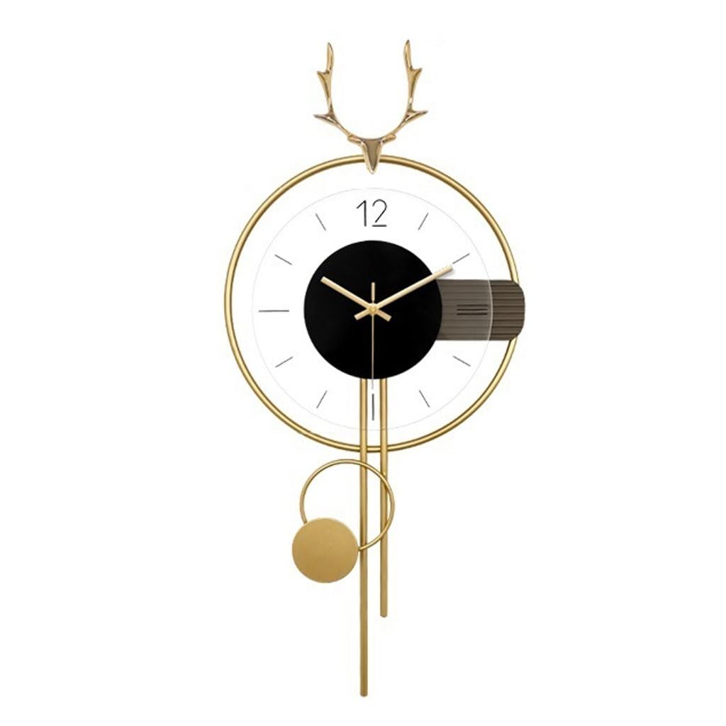 EINES Silent Decorative Wall Clock Simple TV Background Wall Decoration Clock Wall Clock Living Room Clock Wall Silent Wall Clock Easy to Read
