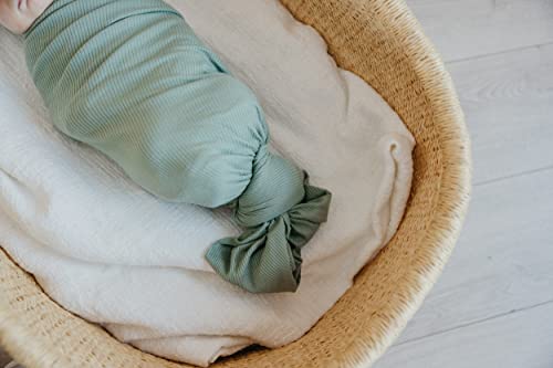 Image of Copper Pearl Swaddle Blankets for Newborns | Soft Stretchy Receiving Blankets for Boys and Girls | Large 46 x 46 Inch Baby Blankets | Lightweight and Breathable Swaddles | Clover